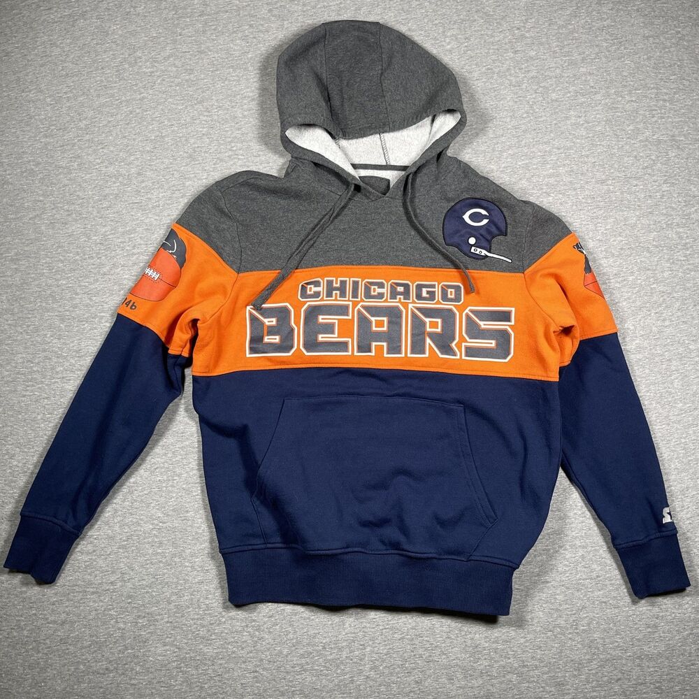 Chicago Bears Sweatshirt Mens Large Blue Starter NFL Football Pullover